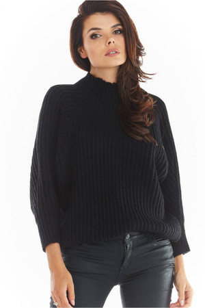black - Jumper model 149743 awama U704-149743