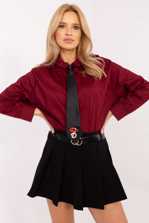 red - Long sleeve shirt model 204363 Italy Moda U704-204363