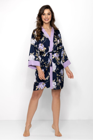 navy blue - Bathrobe model 201985 Momenti Per Me U704-201985