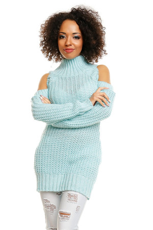 blue - Hard-knitted jumper model 84344 PeeKaBoo U704-84344