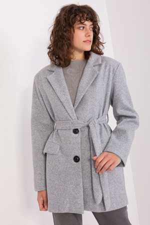 grey - Coat model 190140 Och Bella U704-190140
