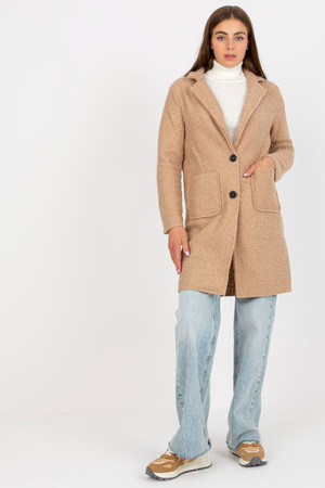 beige - Coat model 172451 Och Bella U704-172451
