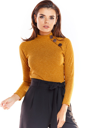 brown - Jumper model 139503 awama U704-139503