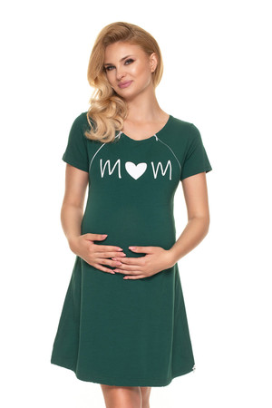 green - maternity nightgown model 157726 PeeKaBoo U704-157726