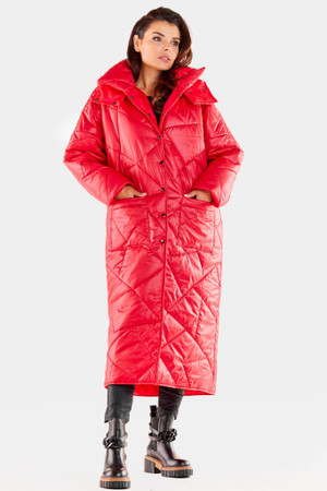 red - Coat model 173879 awama U704-173879