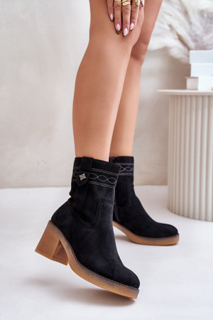 black - Heel boots model 201167 Step in style U704-201167
