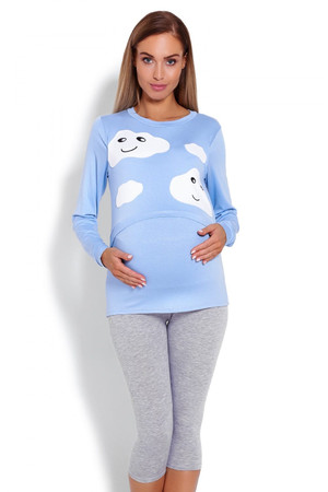 blue - Pregnancy pajamas model 122955 PeeKaBoo U704-122955