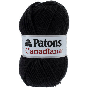 Patons Canadiana Yarn Solids Black 1 pack of 1 Skein N274-FC01334359