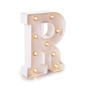 Darice Light Up White Marquee Letters Letter R 9.875 inches N274-FC01029928