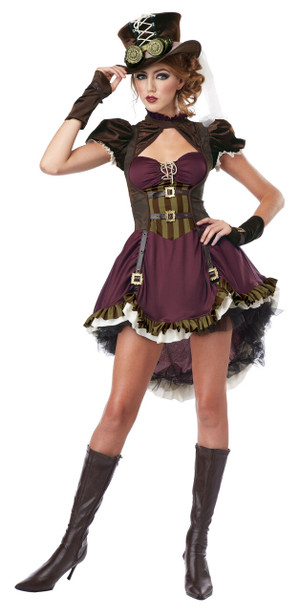 California Costumes Women s Steampunk Adult Burgundy Brown X Large N274-FC01076550