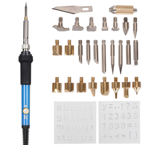 quantity: Q28pcs, Model: UK - Electric iron set 28 pieces of adjustable temperature brush Q119-CJJZGJGJ00116-Q28pcs-UK