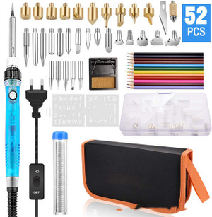 Diy 99Pcs Wood Burning Kit Heat Transfer Gourd Engraving Tool With Switch Thermostat Soldering Iron Q119-CJGJ1100049