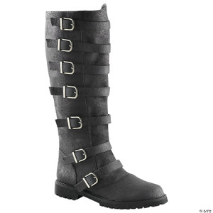 Distressed boots-black sz 8-9 N274-MR01HAG110BKSM