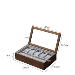 Color: 7digit single row - Solid Wood Watch Storage Box Display Stand Q119-CJGJ119358801AZ