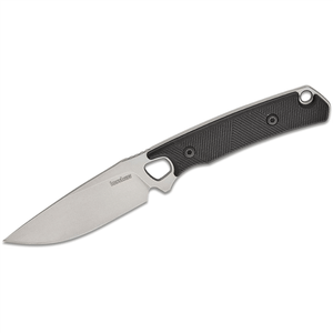 Kershaw Steppe Drop Point Fixed Blade Field Knife with Polypropylene Sheath - Black/Gray T398-KER2048