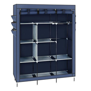 US Wardrobe Storage Closet Clothes Portable Wardrobe 69" Clothing Organizer Navy blue K484-PHO_0QZQ229W_US