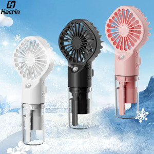 Color: Yellow - Portable Humidifier Fan Handheld Mist Fan Portable USB Mini Handheld Fan with Water F640-12000038824731349