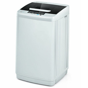 8.8 lbs Portable Full-Automatic Laundry Washing Machine with Drain Pump - Color: White D681-FP10219US