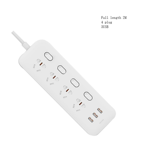 Color: White 4 plug - USB socket power strip Q119-CJJZJYJD00146-White 4 plug