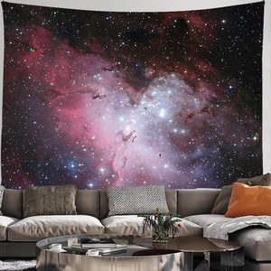 Color: As shown, Size: 230x180CM - Printed Galaxy Lightspeed Tapestry Multifunctional Tapestry Sitt Q119-CJCL118645405EV