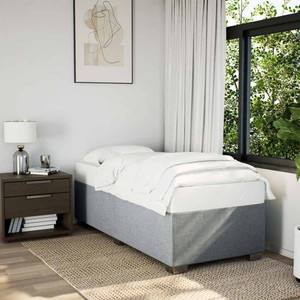  Bed Frame Light grey 100% polyester, plywood, engineered wood A949-3284514