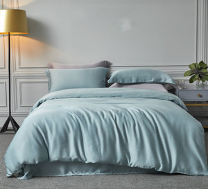 Color: Cyanine, Bedding Size: 1.5m1.8m - Tencel Double-sided Pure Blue Fine Tencel Simple Silky Smo Q119-CJCS167758903CX