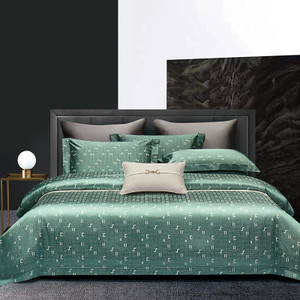 Flower: Royalcover Green, Dimensions: 180cm - Light Luxury High-end Jacquard Long-staple Cotton Fou Q119-CJCS196554609IR