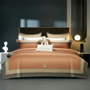 Color: Angel Orange, Specifications: Fitted Sheet Standard 4pcs - 160 Double-strand Long-staple Cot Q119-CJCS197907213MN