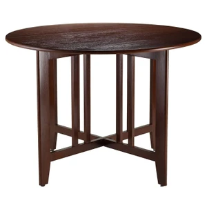 Mission Style Round 42-inch Double Drop Leaf Dining Table Q280-WADLRB1982481