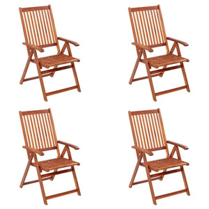  Folding Patio Chairs 4 pcs Solid Acacia Wood A949-3065515