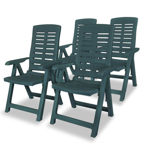  Garden Chair Set of 4 Green Plastic Standard Foldable A949-275069