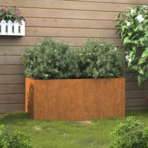 Planter Rusty Corten steel Medium Durable Corten Steel Planter A949-821556