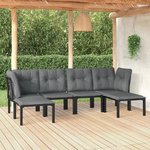 Garden Lounge Set Black and Grey A949-3187762
