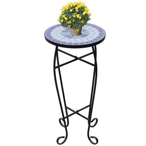 Plant Stand Blue and white Iron and ceramic Small A949-41128