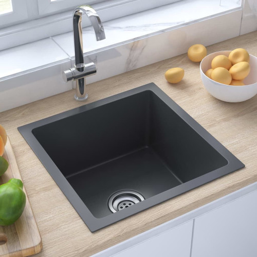 Handmade Kitchen Sink Black Stainless Steel A949-51501