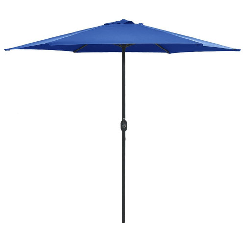 Garden Parasol Azure Blue Polyester, Aluminum Large Foldable A949-47351