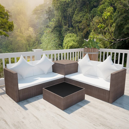 Patio Furniture Brown Poly Rattan Standard Modular A949-42892