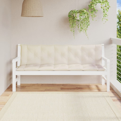 Garden Bench Cushion Set of 2 Cream White A949-315030