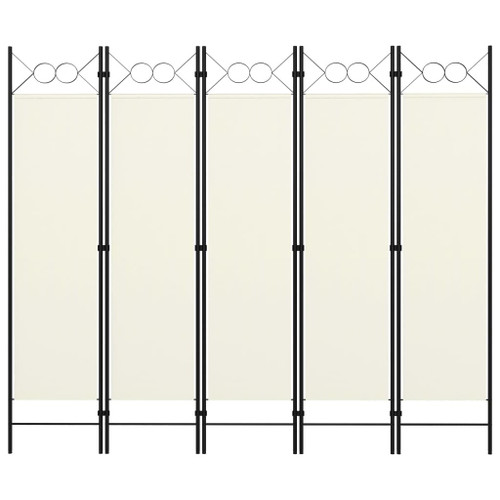 5-Panel Room Divider White 78.7"x70.9" A949-320707
