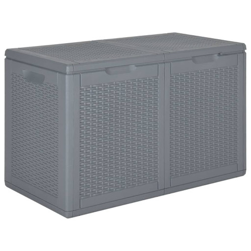Garden Storage Box Grey Polypropylene Medium Garden Storage Box A949-364060