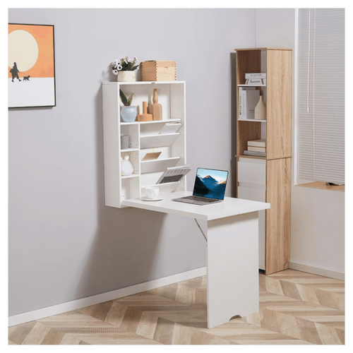 Wall Mount Desk Cabinet-White T575-S0671381538