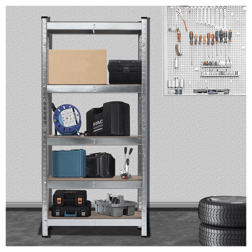 150 x 75 x 30cm 5 Tiers Galvanizing Storage Rack Gray T575-S0671276973