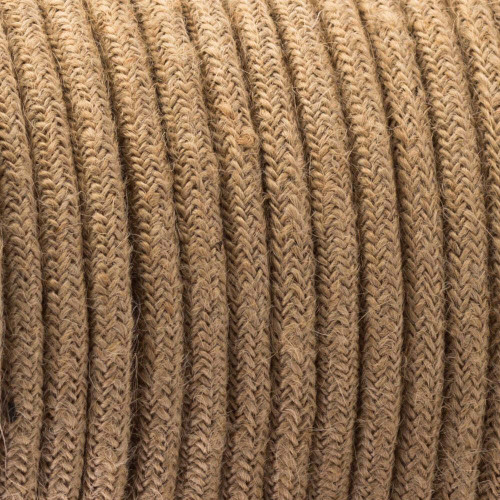 3Feet / 16Feet / 32 feet 2 Conductor Round Rope Light Cord Covered Wire Hemp~1212 T575-S0671387099