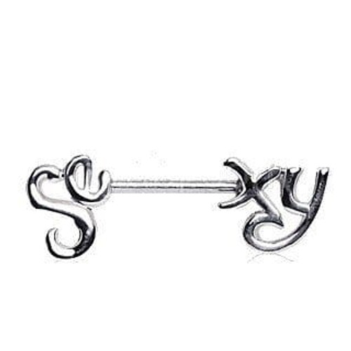 316L Surgical Steel 'Sexy' Nipple Bar T575-S0671357040