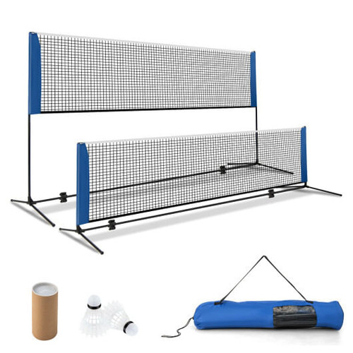 10/14 Feet Adjustable Badminton Net Stand with Portable Carry Bag-14 ft - Color: Black - Size: 14 ft D681-SP38007