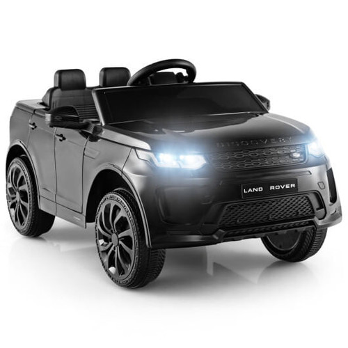 12V Kids Ride On Car with Remote Control Lockable Doors Slow Start System and LED Lights-Black - Co D681-TQ10218US-DK