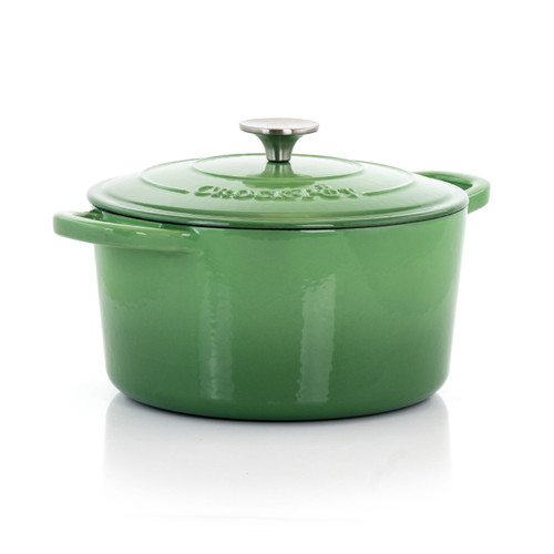 Crock-Pot Artisan 2 Piece 5 Quarts Enameled Cast Iron Dutch Oven in Pistachio Green D970-124964.02