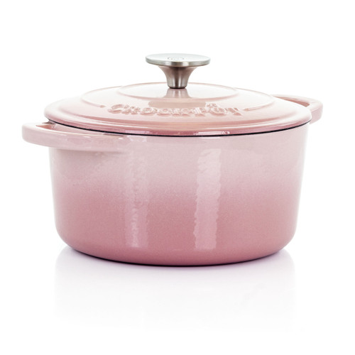 Crock-Pot Artisan 2 Piece 3 Quarts Enamled Cast Iron Dutch Oven in Blush Pink D970-142622.02R