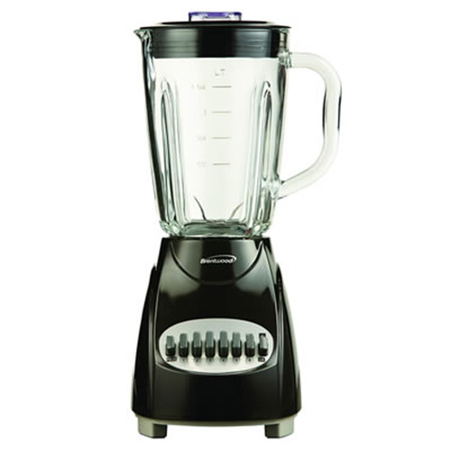 Brentwood 12 Speed Blender with Glass Jar in Black D970-JB-920B