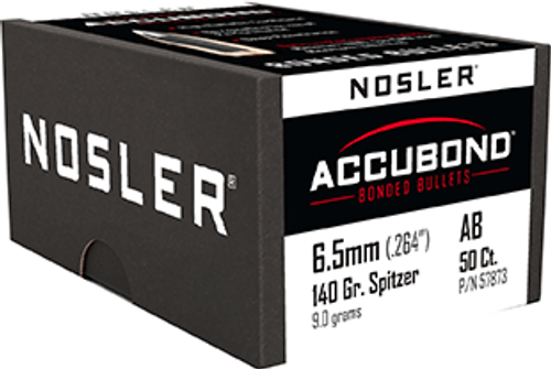 Nosler AccuBond Bullets 6.5mm 140 gr. Spitzer Point 50 pk. R557-1206398